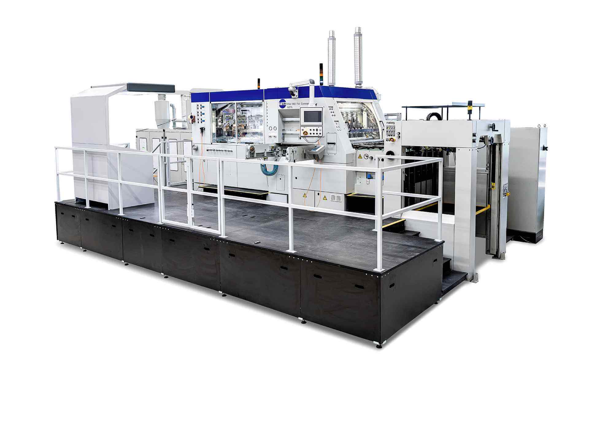Automatic press for hot stamping foil